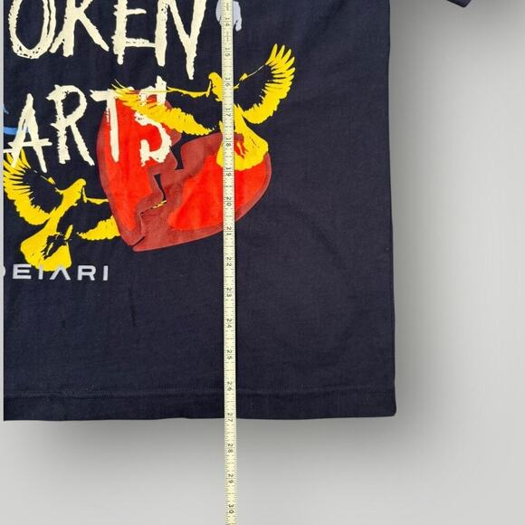 DEIARI Oversized Graphic T-Shirt Navy Blue “GUAP Heals Broken Hearts” sz S - Picture 8 of 8